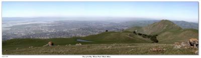 Panoramic of the bay and Mission Peak