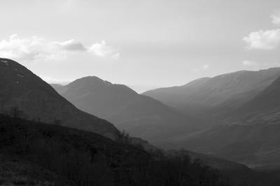 The Mamores at dusk