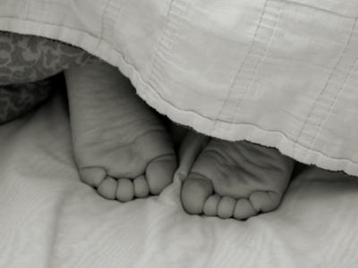 Our youngest was playing hide and seek with his daddy. It wasnt to hard to find him.