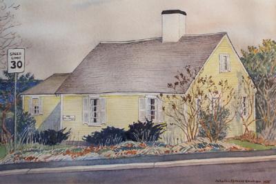 Bates House, Catherine Goodnow Watercolor