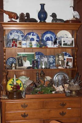 Hutch with Memorabilia