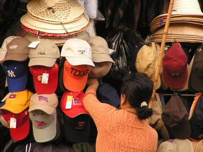 a Texas hat for sale at the market, go figure!