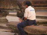 was giving himself a pedicure at the ruins.JPG