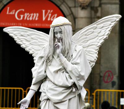 Human statue, Madrid