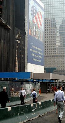New York, building damged on 911