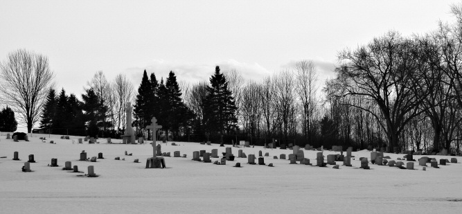 late day at the cemetary