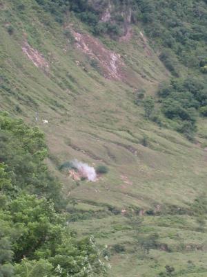 that's the steam from the volcano