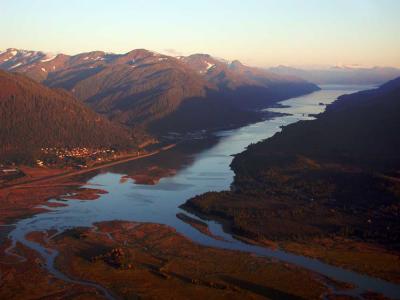 Gastineau Channel at sunset