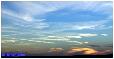 Zonsondergang.