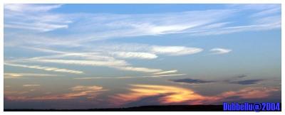 Zonsondergang.