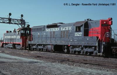 SP #1527 EMD SD7 and EMD SW1200 #2279 @ Roseville