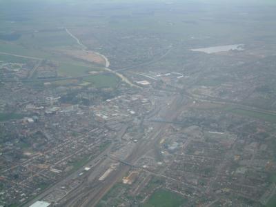 An arial view of Peterborough, UK