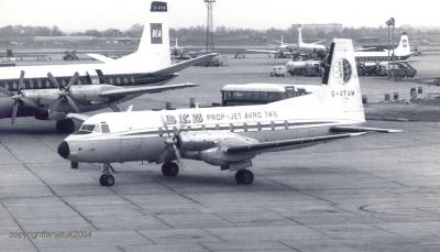 Avro 748 G-ATAM of BKS Air Transport at Heathrow 1966
