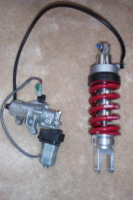 Works Performance GL1800 Shock with OEM Honda pre-load adjuster