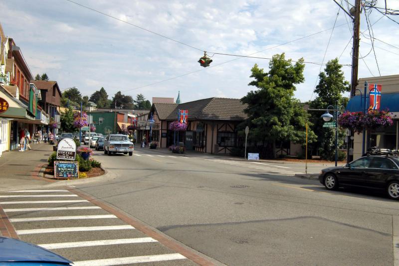4 Way Stop in Downtown Poulsbo.