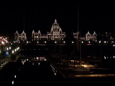 Parliament Building Night Shot Wide Angel