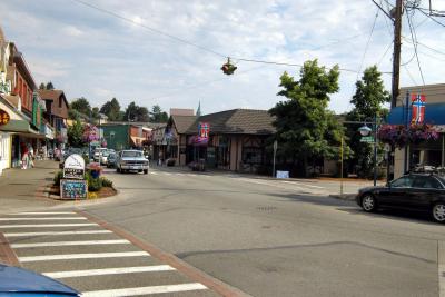 4 Way Stop in Downtown Poulsbo.