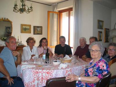 The family at the dinner table - What a feast!.JPG