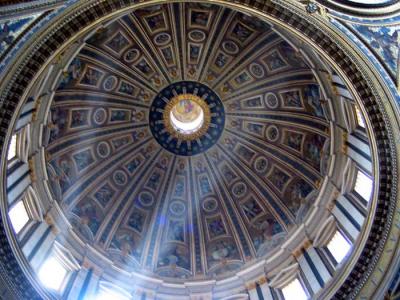 the gilded murals of the cupola of St. Peter's.JPG