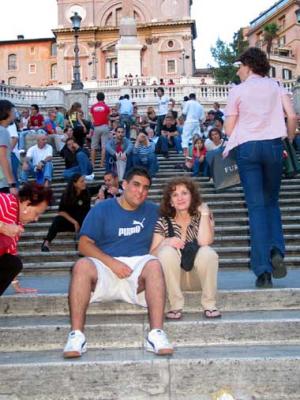 Ger and Tariq on the Spanish steps.JPG