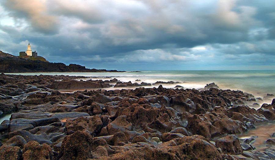 Mumbles Lighthouse at Low Tide