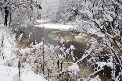Rice Creek (same location) - After Snowstorm