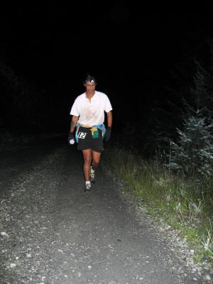 Tony C starts the 7 mile climb to No Name Ridge