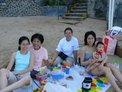 Birthday picnic at St Stephen's Beach