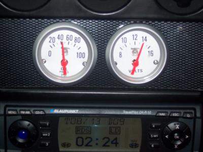 new oil pressure gauge and voltmeter