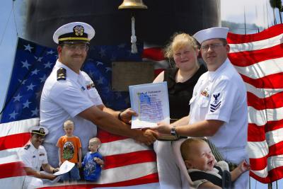 James and family re-up in the US Navy!