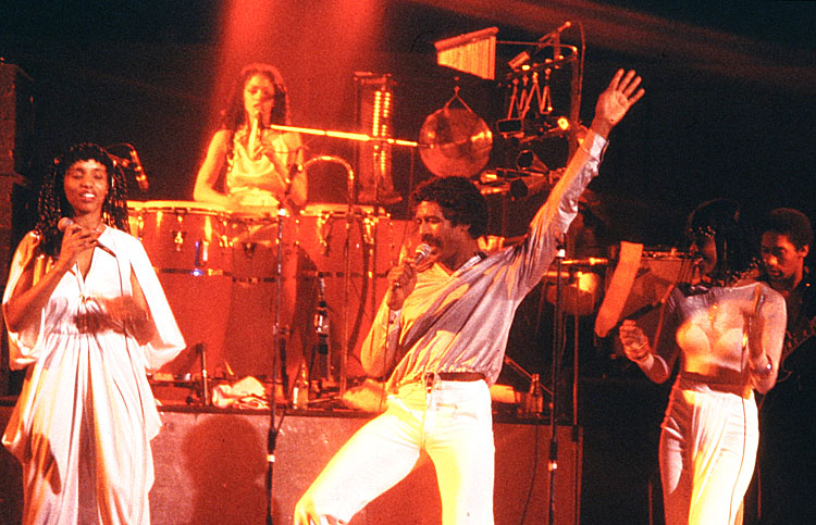 George Duke band: Lynn Davis, Napoleon Murphy Brock, Sheila Escovedo, Josie James, David Myles