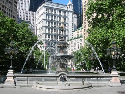 City Hall Park Fountain Looking South