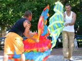 Twirlers in Washington Square Park