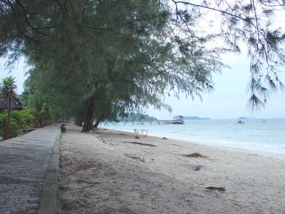 beach in front of resort