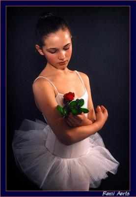balerina met bloem