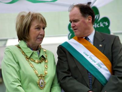 Galway Mayor Terry OFlaherty and Grand Marshal Mike McGavick