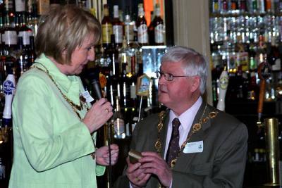 Galway Mayor Terry OFlaherty with with Lisburn Mayor Billie Bell