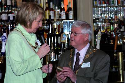 Galway Mayor Terry O’Flaherty with with Lisburn Mayor Billie Bell