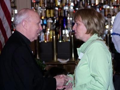 Fr. William Treacy with Galway Mayor Terry OFlaherty