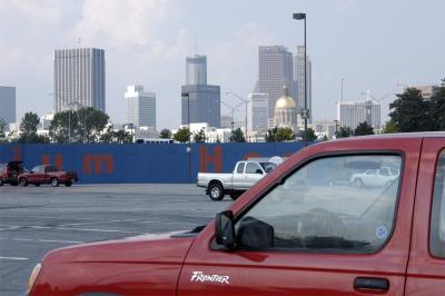 Atlanta Skyline (my little red truck)