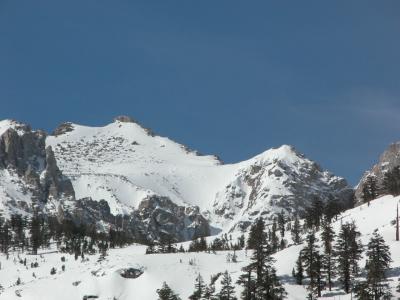 Looking up towards the pass