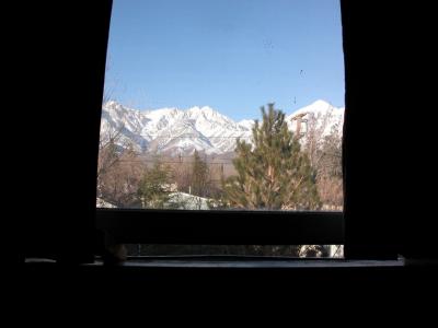 View from our window-we can see where we skied!