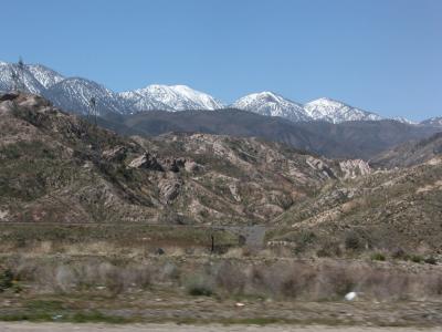 Looking out at the San Gabriels and the San Andreas Fault line