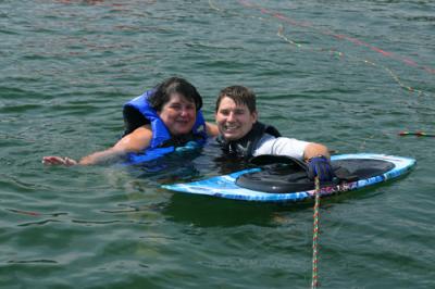 Mom And Son Tubing