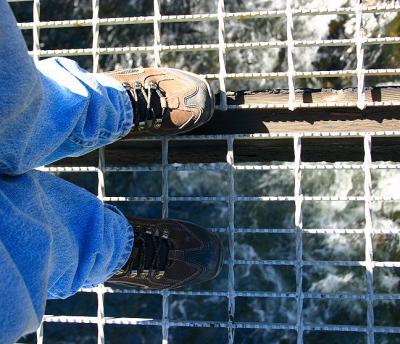 This is me on a cat walk very high above the Sacramento river in Dunsmuir CA 2004