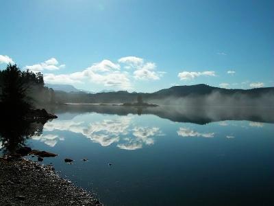 Dead flat calm at Rupert Inlet