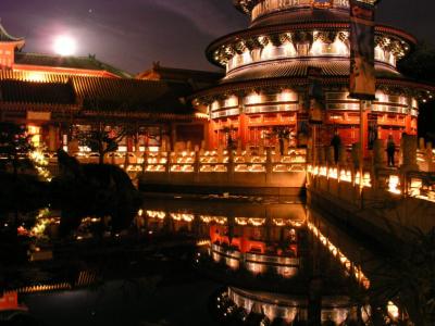 China Showcase at night