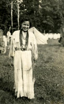 restored picture. potawatomi woman 1920's