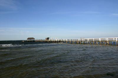pier at bokeelia. on a windy day