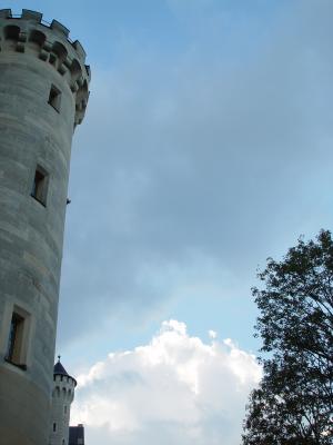 Tower and clouds